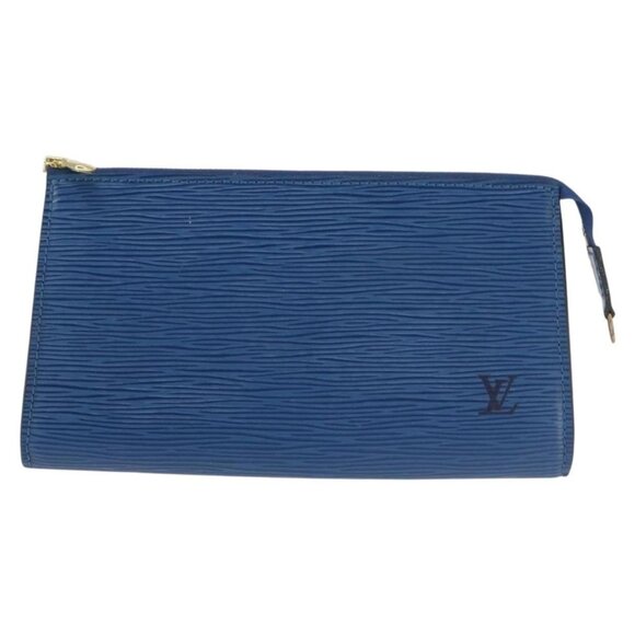 LOUIS VUITTON Epi Pochette Accessoires Pouch Blue M52985 LV Auth 144296 - Picture 2 of 16